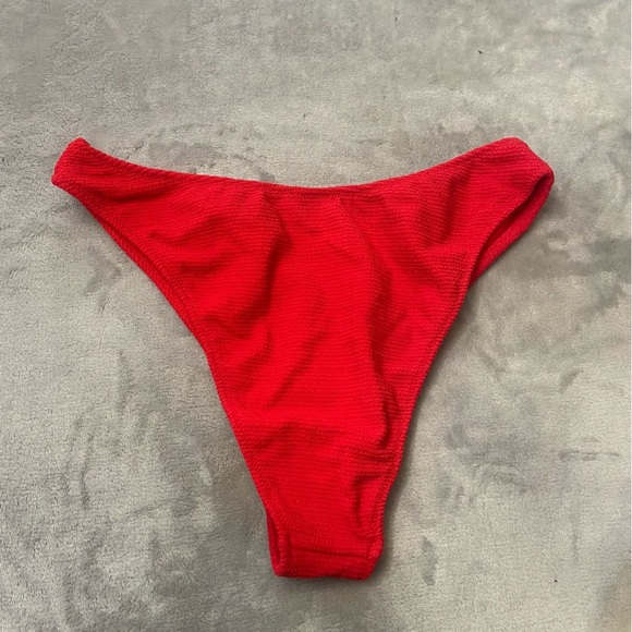 New! Montce BOTTOMS Crimson Micro Scrunch Lulu Swim Bikini Bottom 24833 - Picture 5 of 6